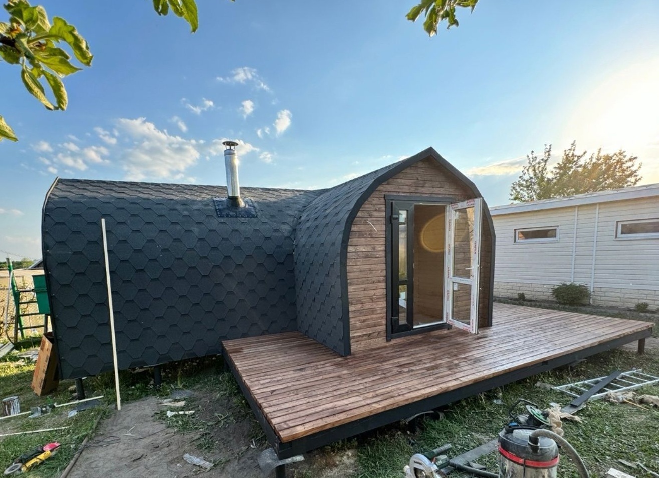 Как подготовить участок ДО приезда бани-бочки