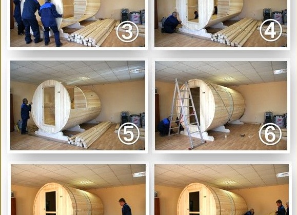 Как делают (производят) баню-бочку своими руками — Инструкция