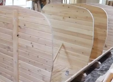 Как собирают бани бочки